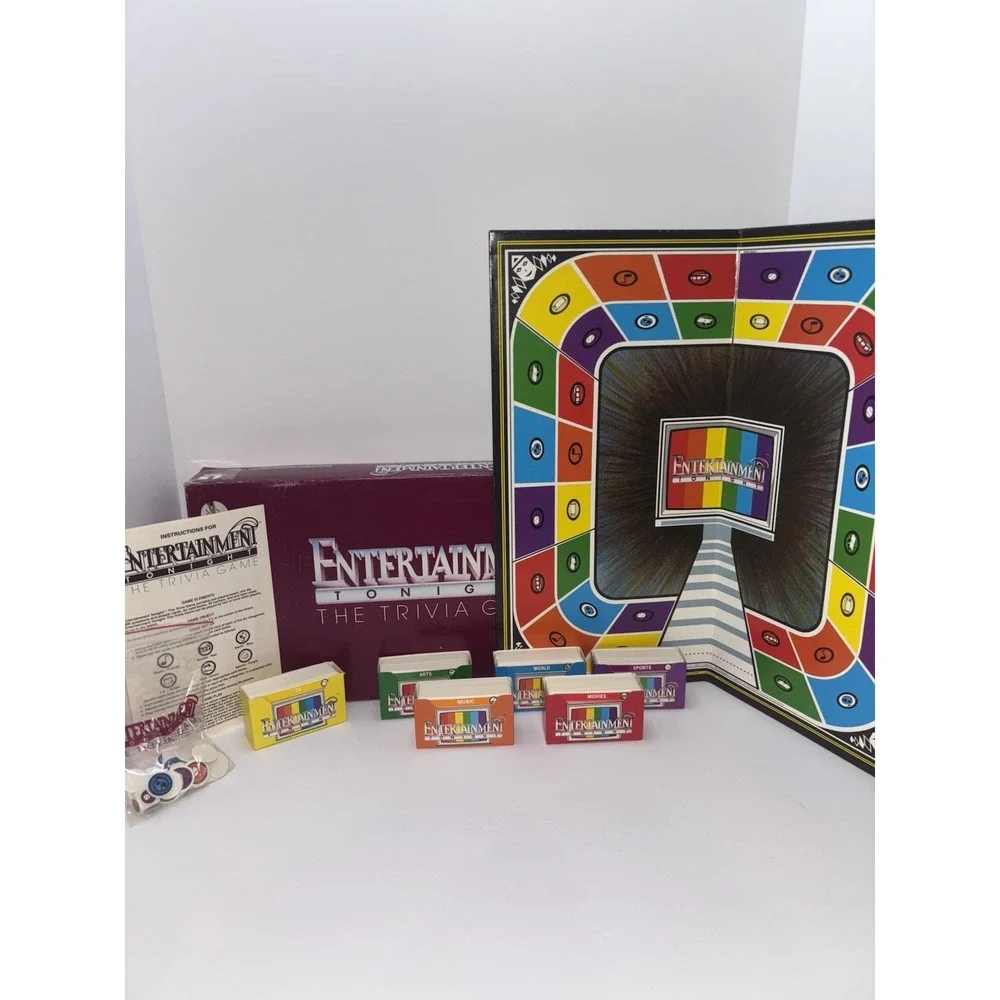 TRIVIA‎ Vintage Entertainment Tonight Trivia Game (1984, Leisure Dynamics) Read